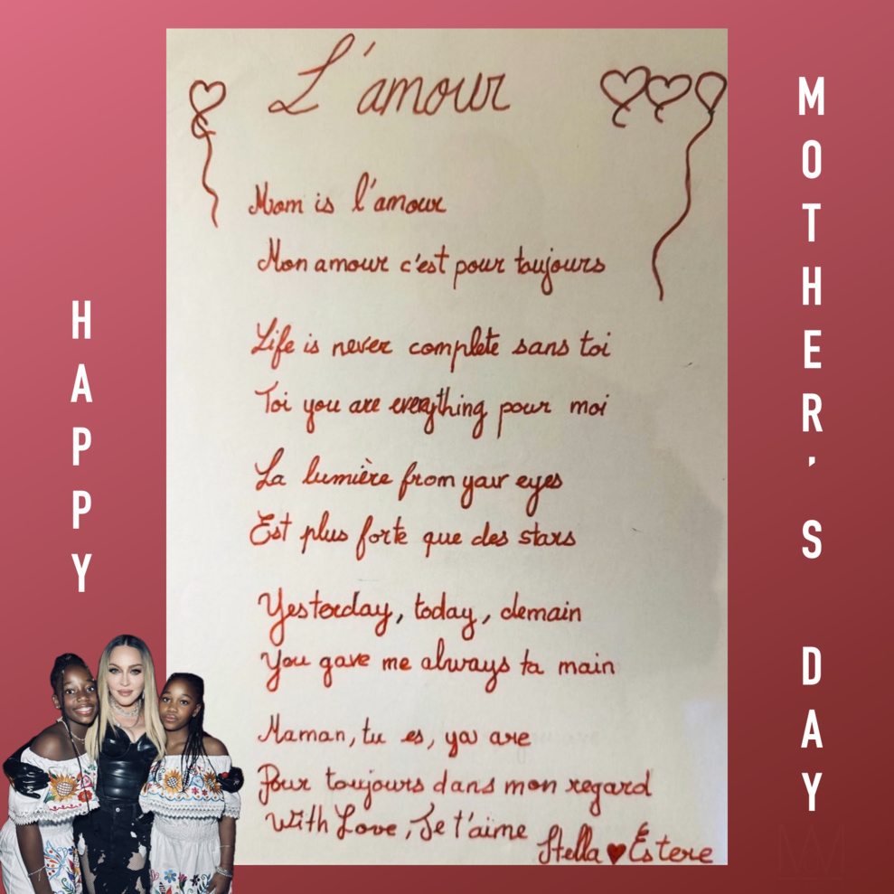 Mother's Day : Un poème de Stella et Estere à l'attention de leur mère