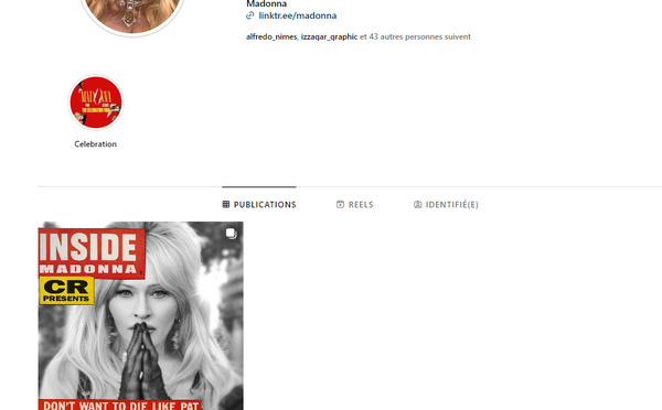 Madonna a vidé son compte Instagram